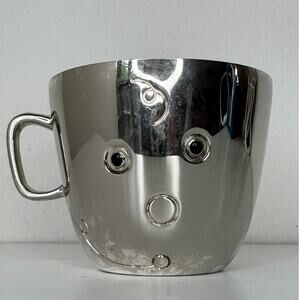 Lisa Jenks Anthropomorphic Silver Plated "Uh-Oh" Baby Face Mini Cup Whimsical